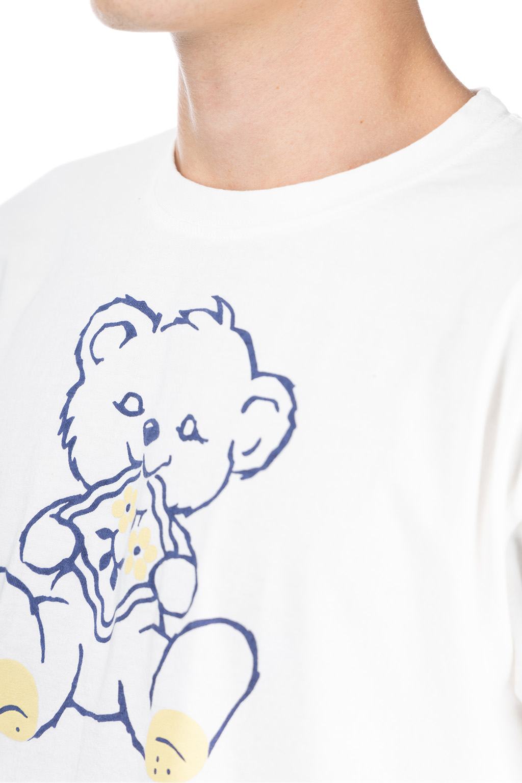 Kapital - 20/-Jersey Crew T (PECKISH LITTLE BEAR) - White