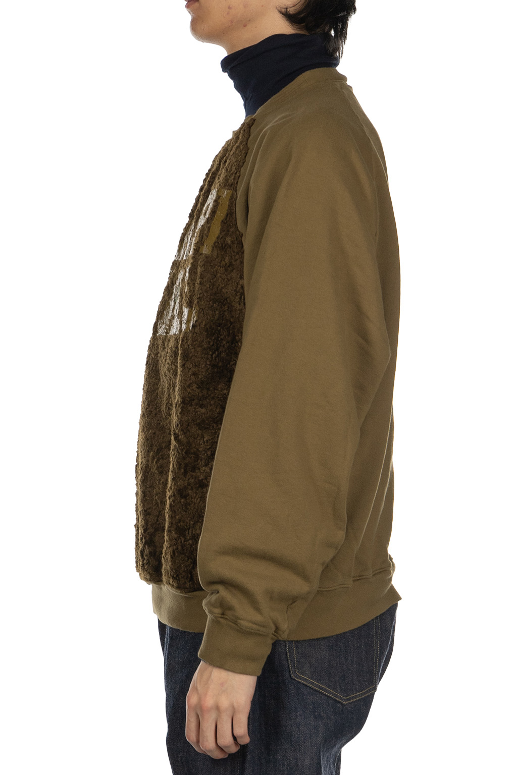 Kapital - 30/-Fleece x Fur GRIZZLY SWT (SPEAKEASY KAPITAL) - Khaki