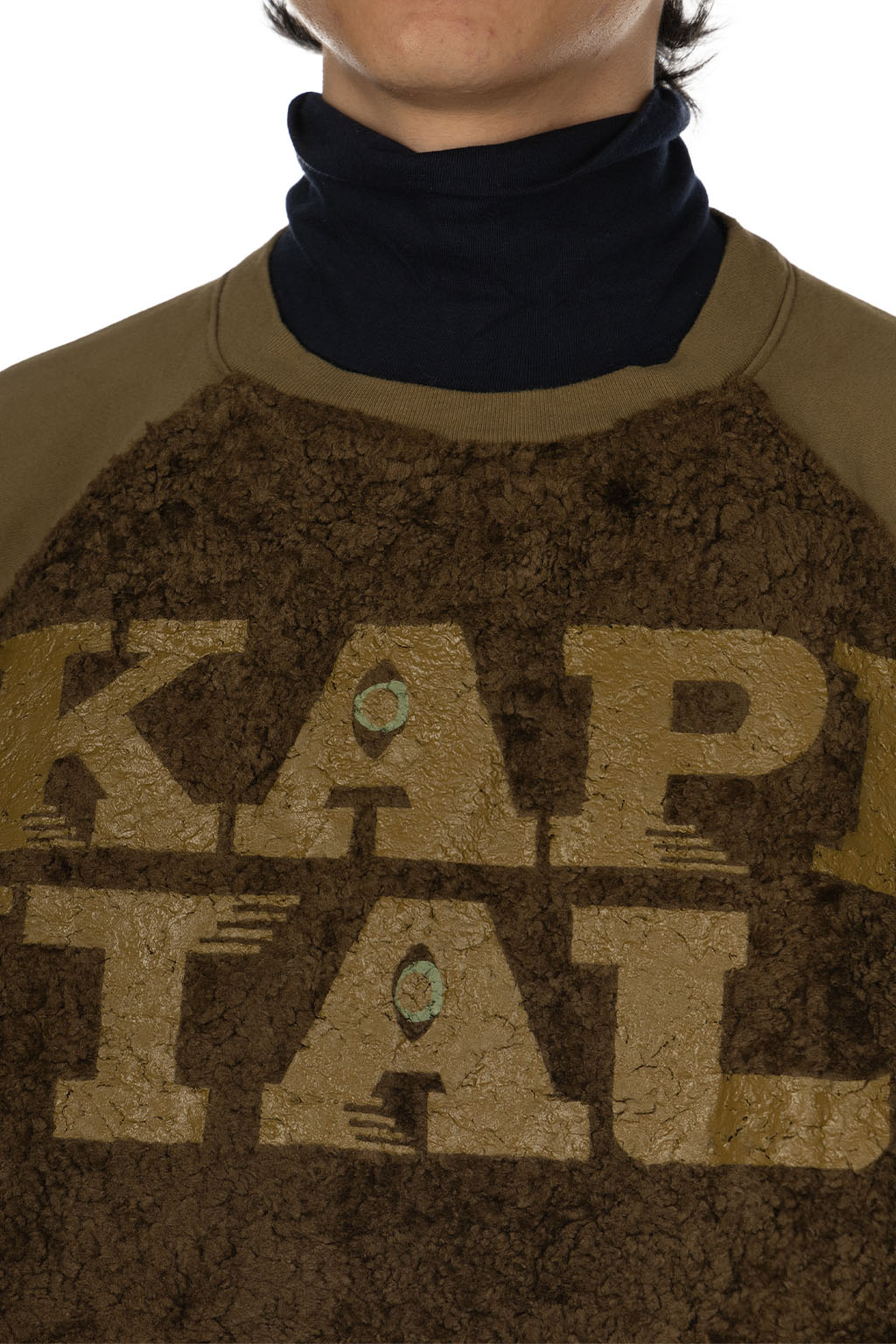 Kapital - 30/-Fleece x Fur GRIZZLY SWT (SPEAKEASY KAPITAL) - Khaki