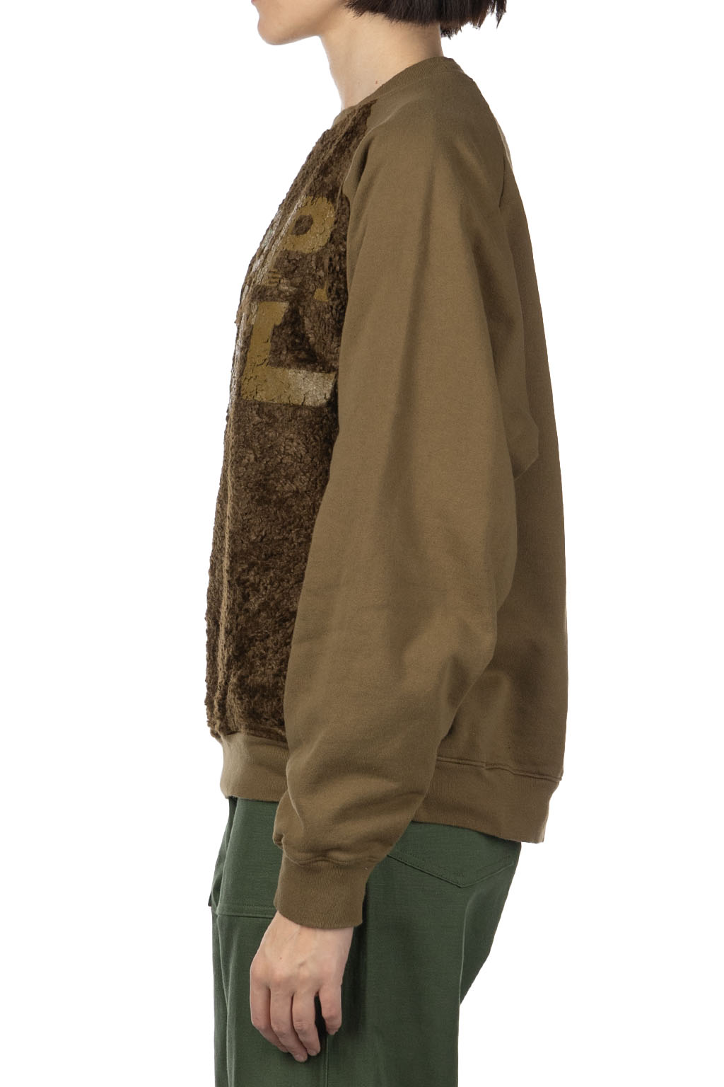 Kapital - 30/-Fleece x Fur GRIZZLY SWT (SPEAKEASY KAPITAL) - Khaki