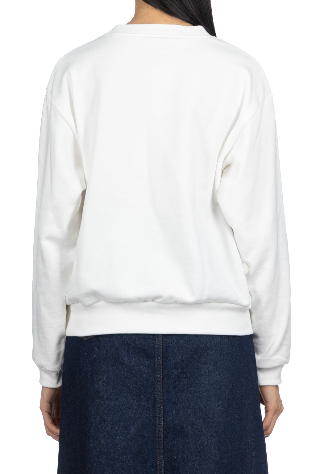 Kapital - 30-Knit Crew Sweatshirt (LUCKY BATTERY BIRD) - White