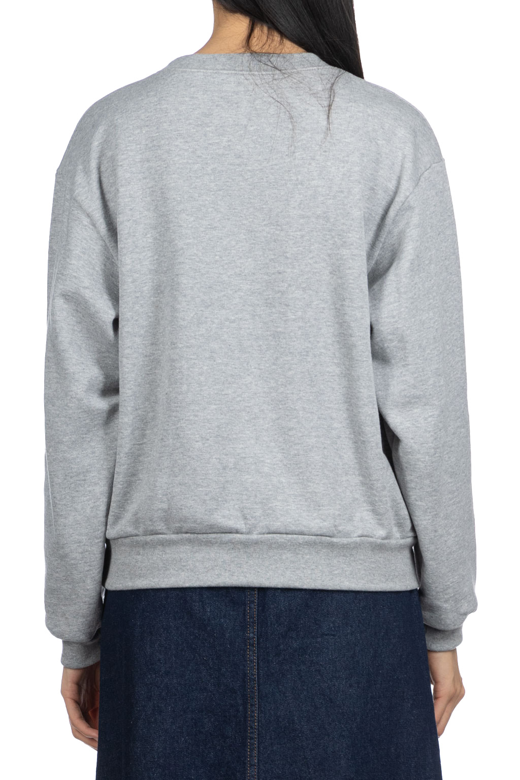 Kapital - 30-Knit Crew Sweatshirt (NIGHT SHIFT PROFILE RAINBOWY) - Grey