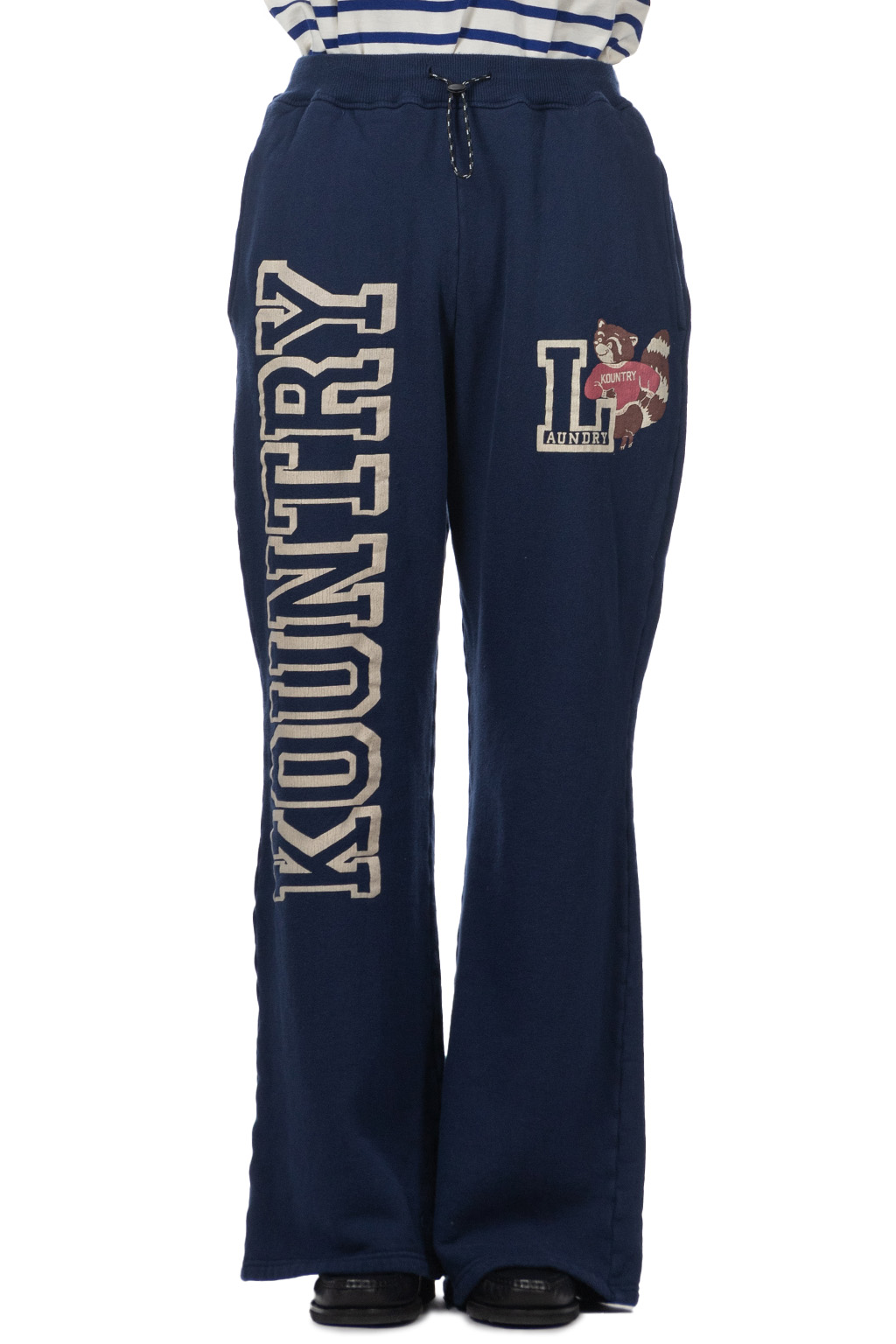 Kapital - 30/-Napped Lining Flare SWT Pants (KOUNTRY) - Navy