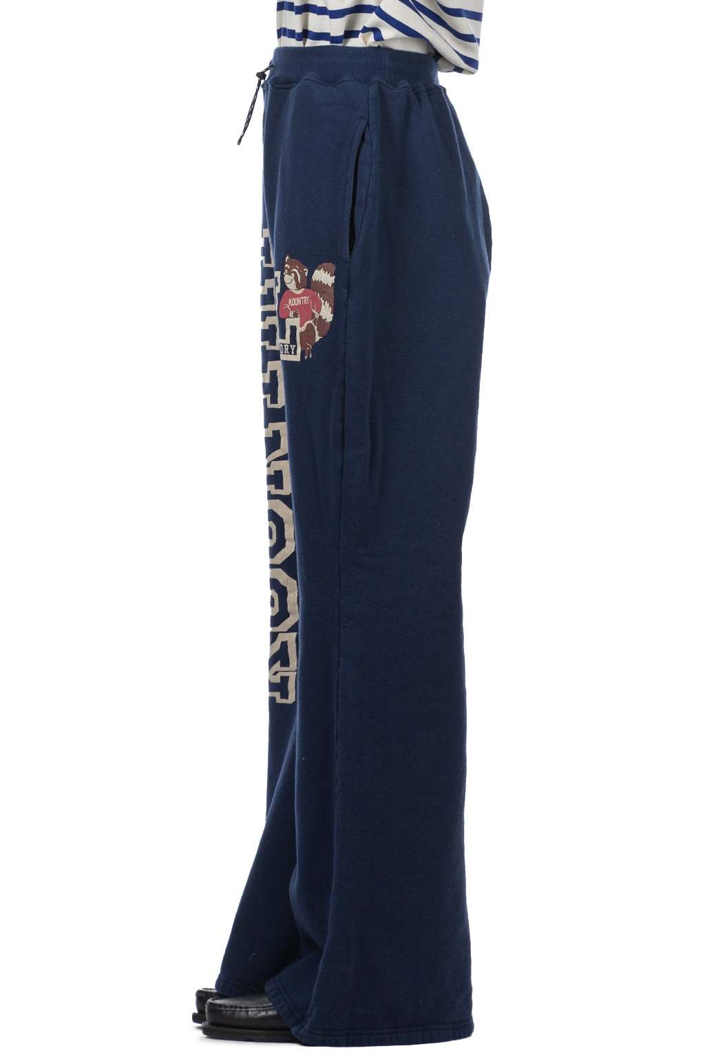 Kapital - 30/-Napped Lining Flare SWT Pants (KOUNTRY) - Navy