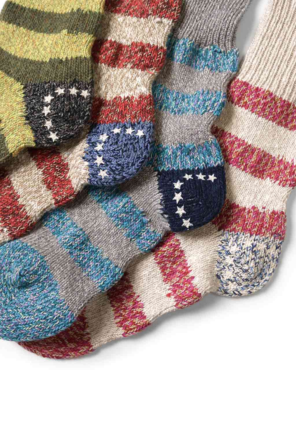 Kapital - 56 Yarns Flag Stripe Socks - 4 Colors