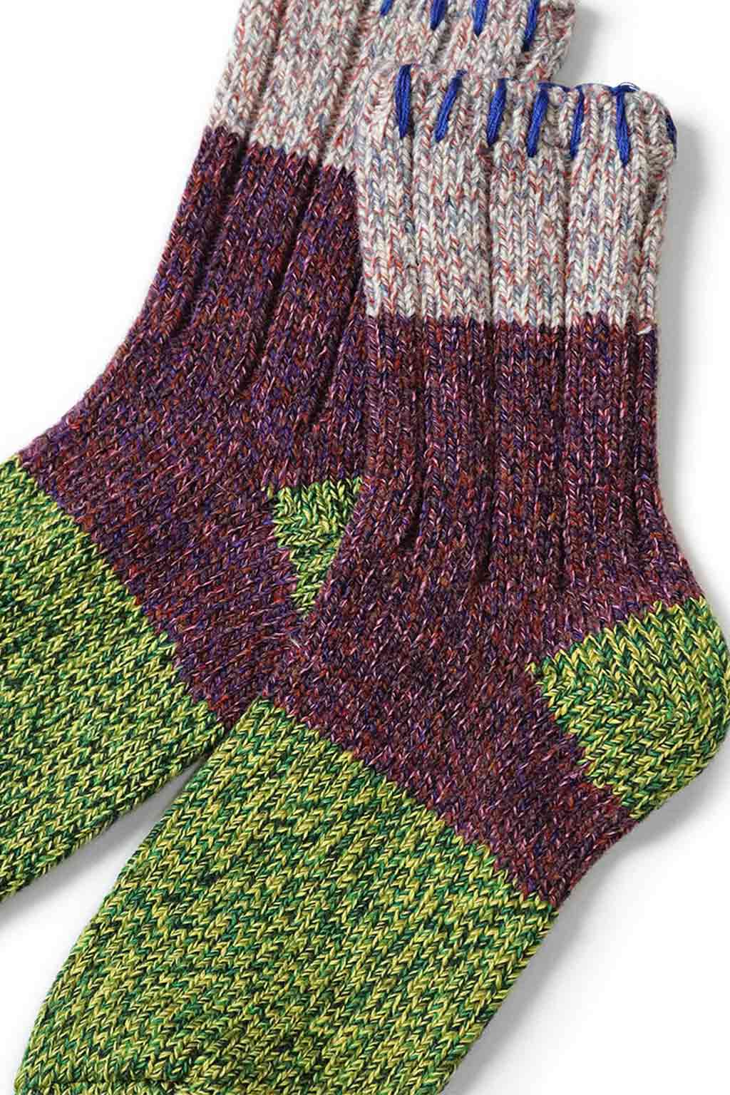 Kapital - 56Yarns Wool Grandrelle GOGH HOBO Stitch Socks - 5 Colors