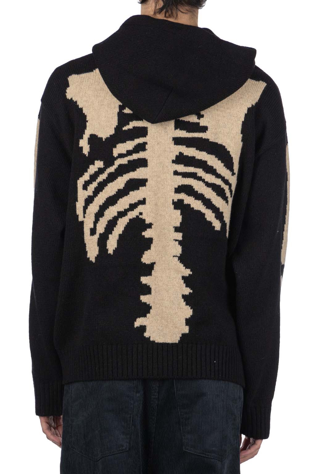 Kapital - 5G Wool BONE Hood Sweater - Black