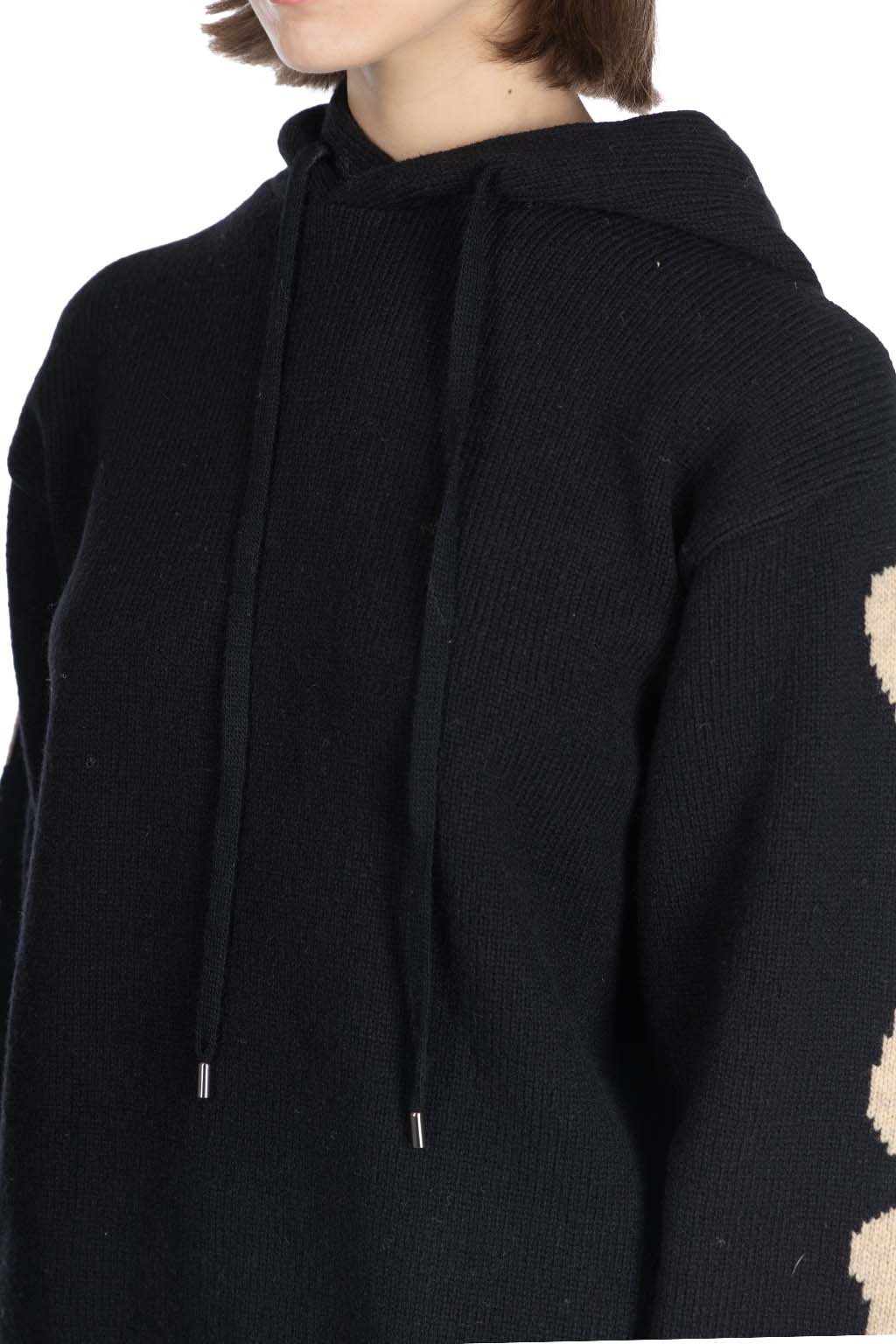 Kapital - 5G Wool BONE Hood Sweater - Black