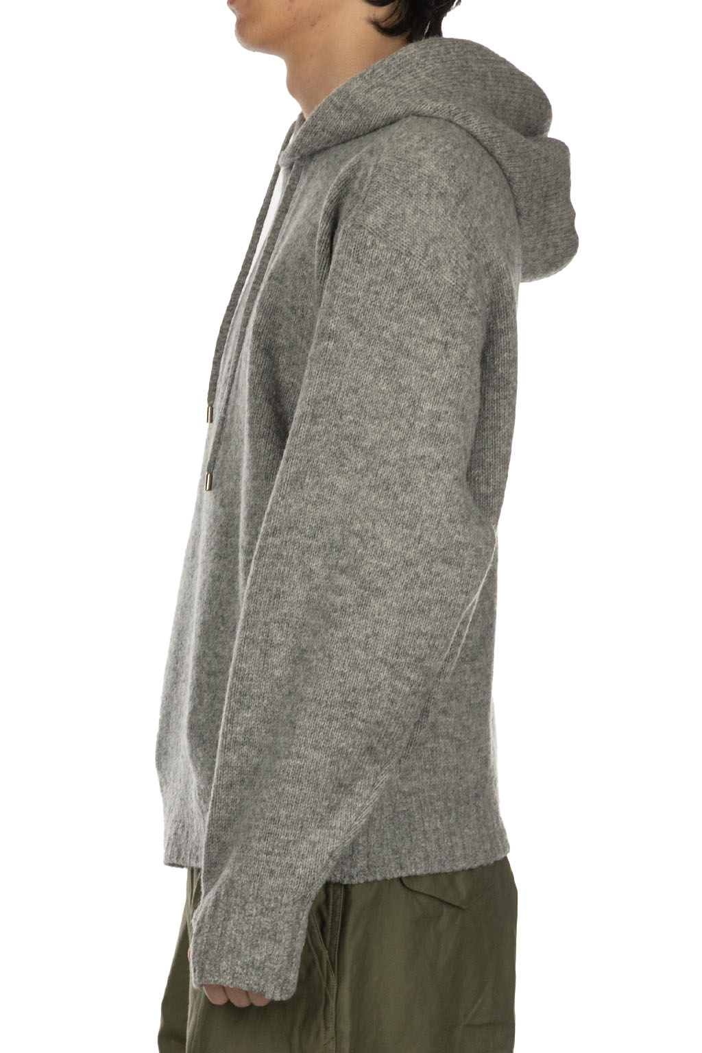 Kapital - 5G Wool Hood Sweater (SPEAKEASY Embroidery) - Grey