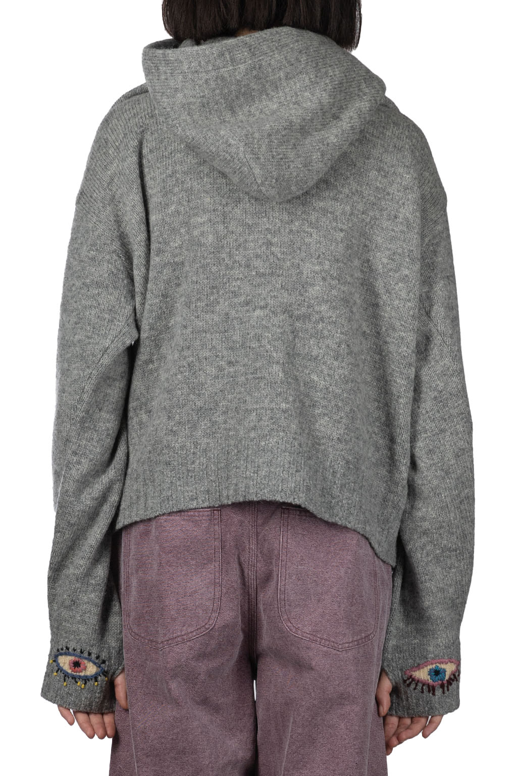 Kapital - 5G Wool Hood Sweater (SPEAKEASY Embroidery) - Grey