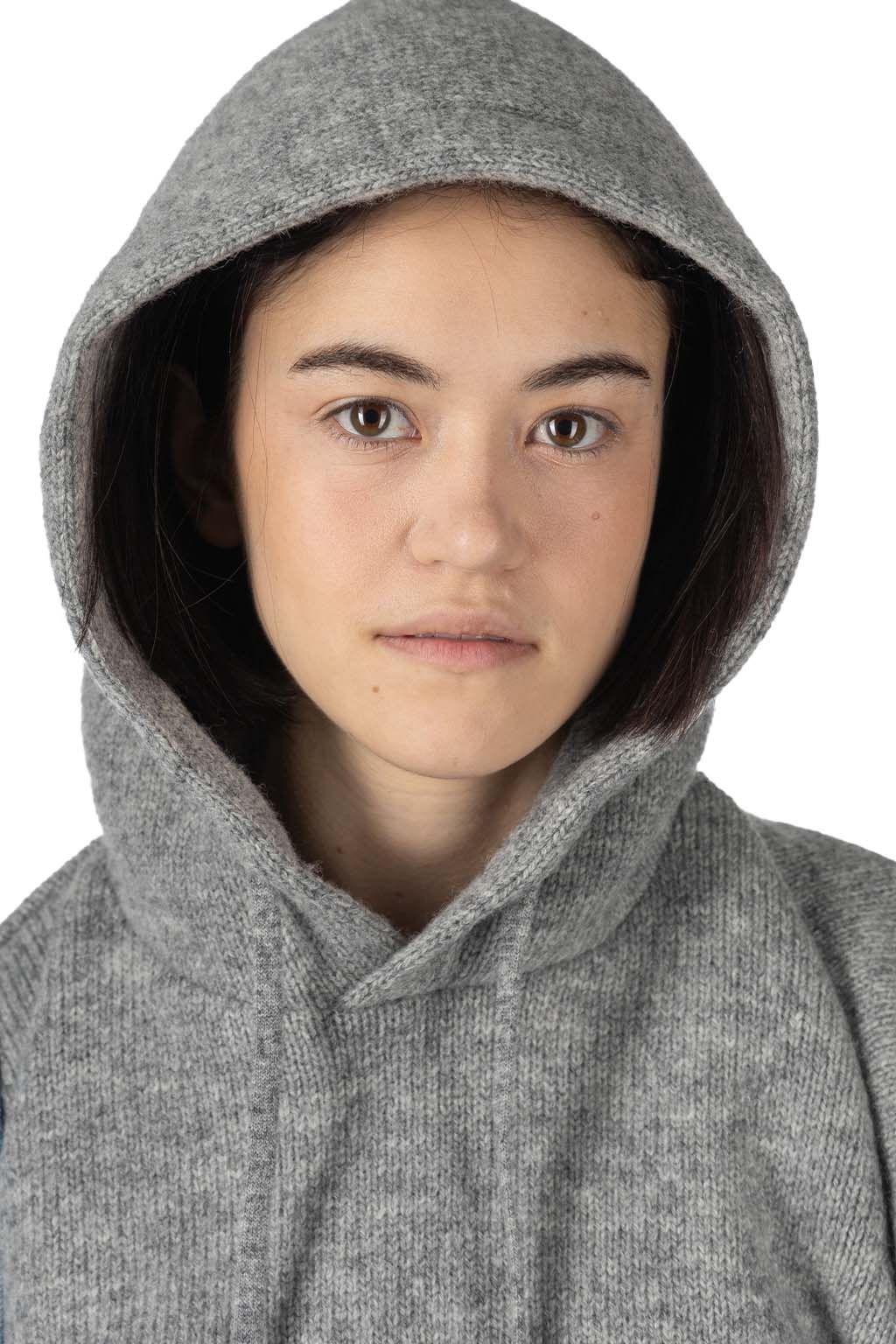 Kapital - 5G Wool Hood Sweater (SPEAKEASY Embroidery) - Grey