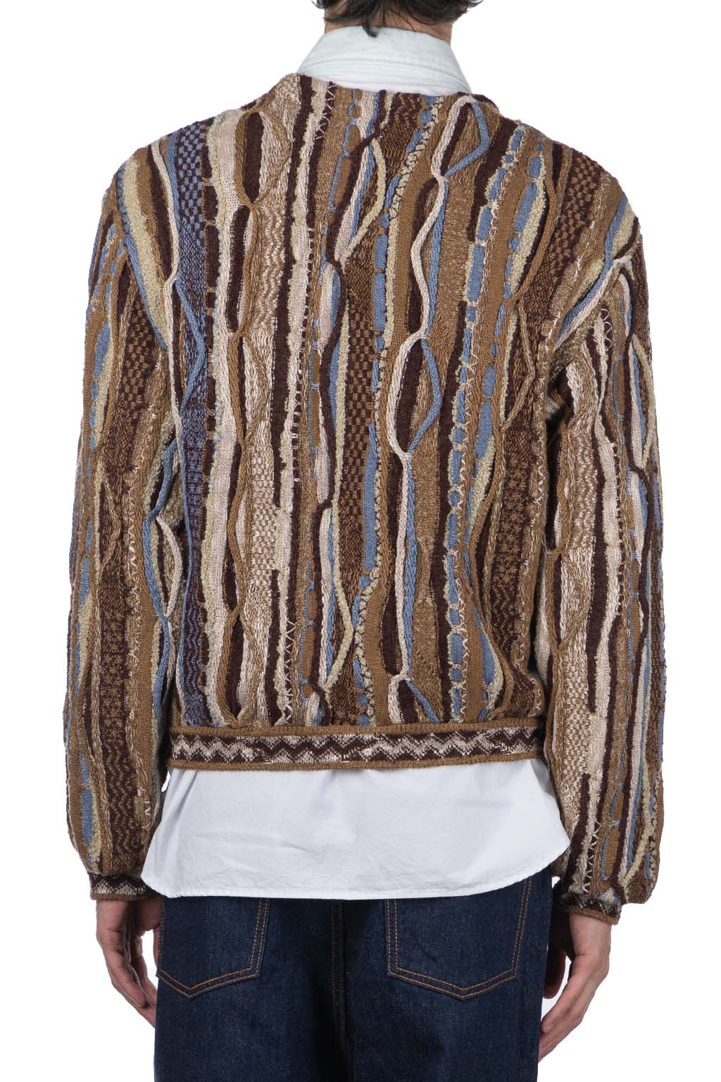 Kapital - 7G Knit Gaudy Short Cardigan-Golden Brown