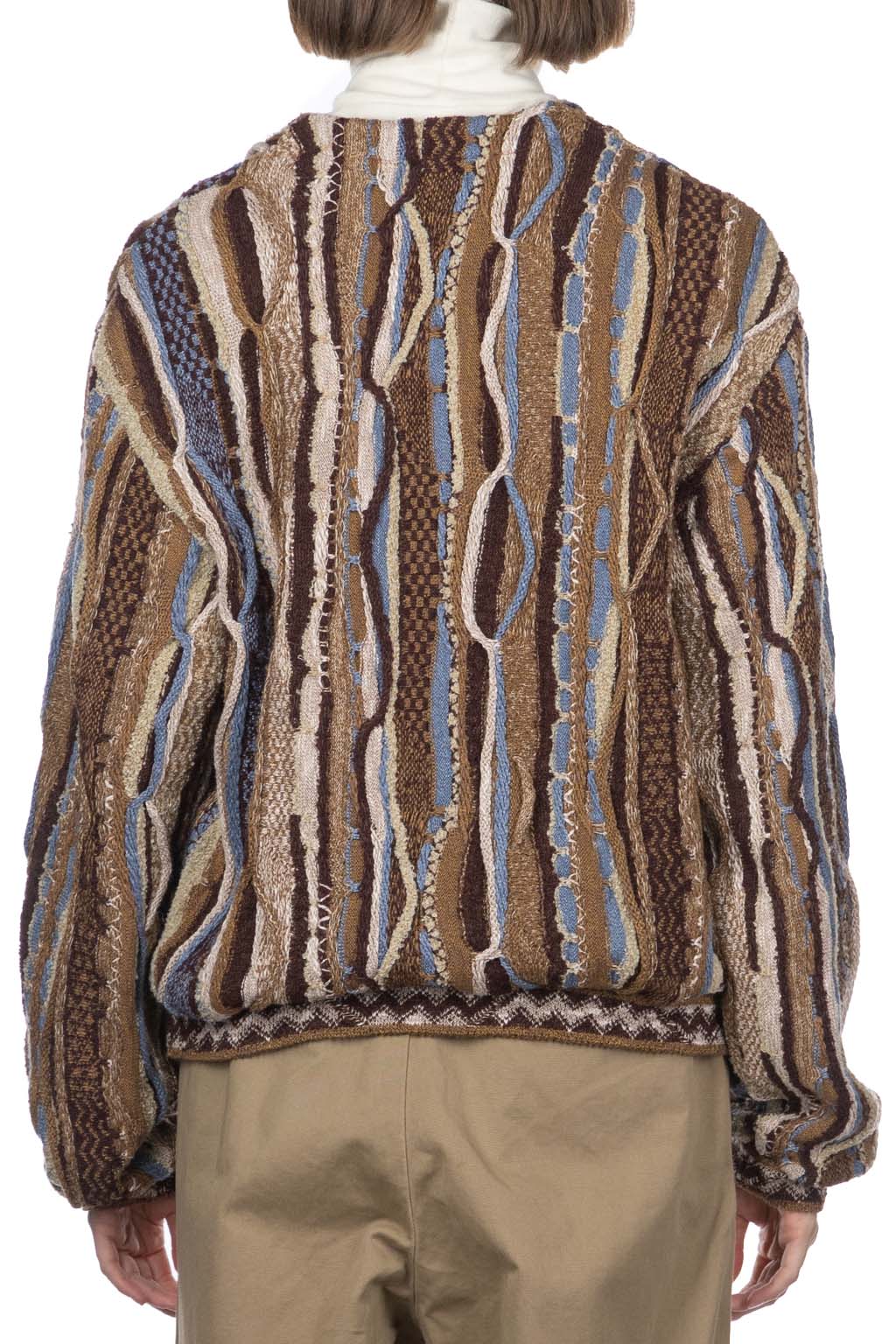 Kapital - 7G Knit Gaudy Short Cardigan-Golden Brown