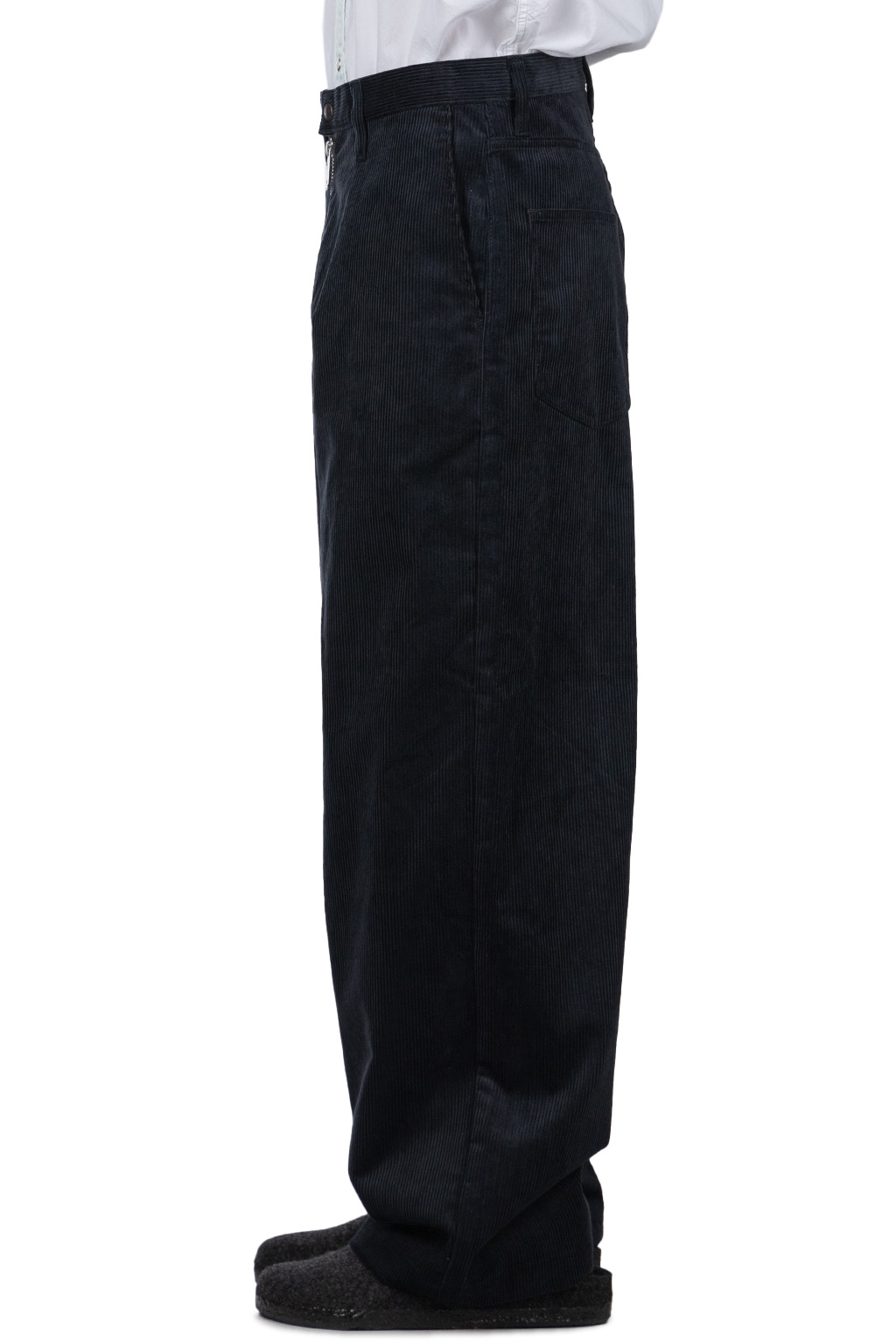 Kapital - 8W Corduroy ZIPPER PORT Baggy Pants - Black