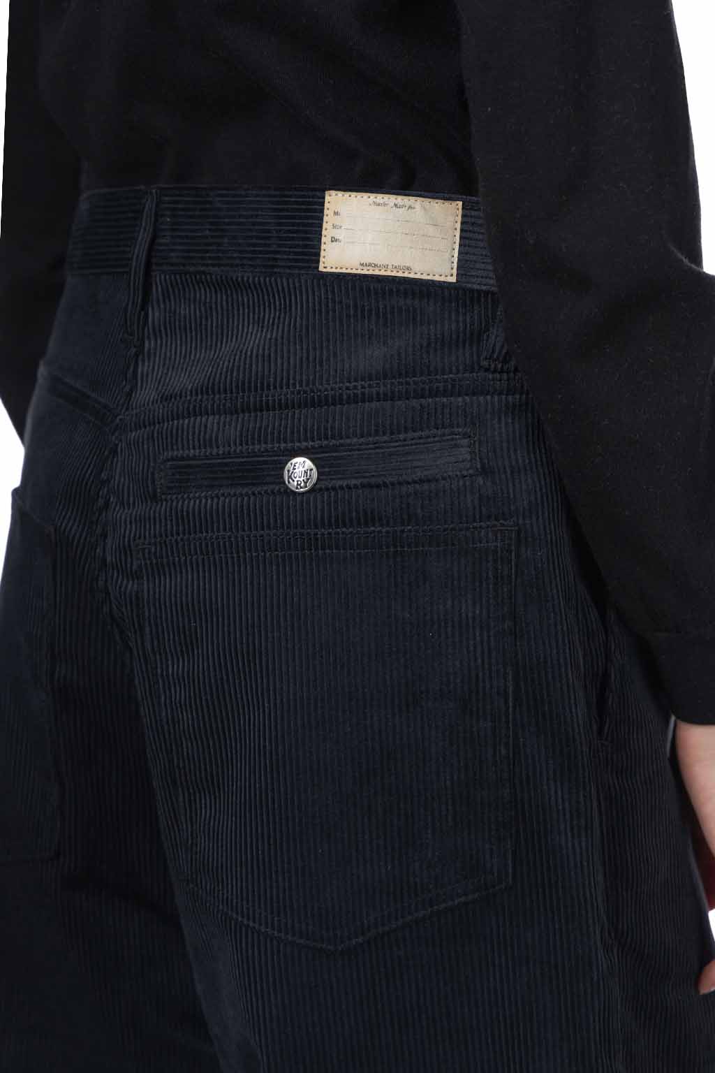 Kapital - 8W Corduroy ZIPPER PORT Baggy Pants - Black