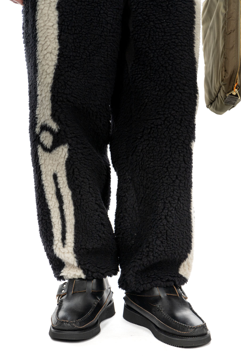 Kapital - BONE Boa Fleece Easy Pants - Black