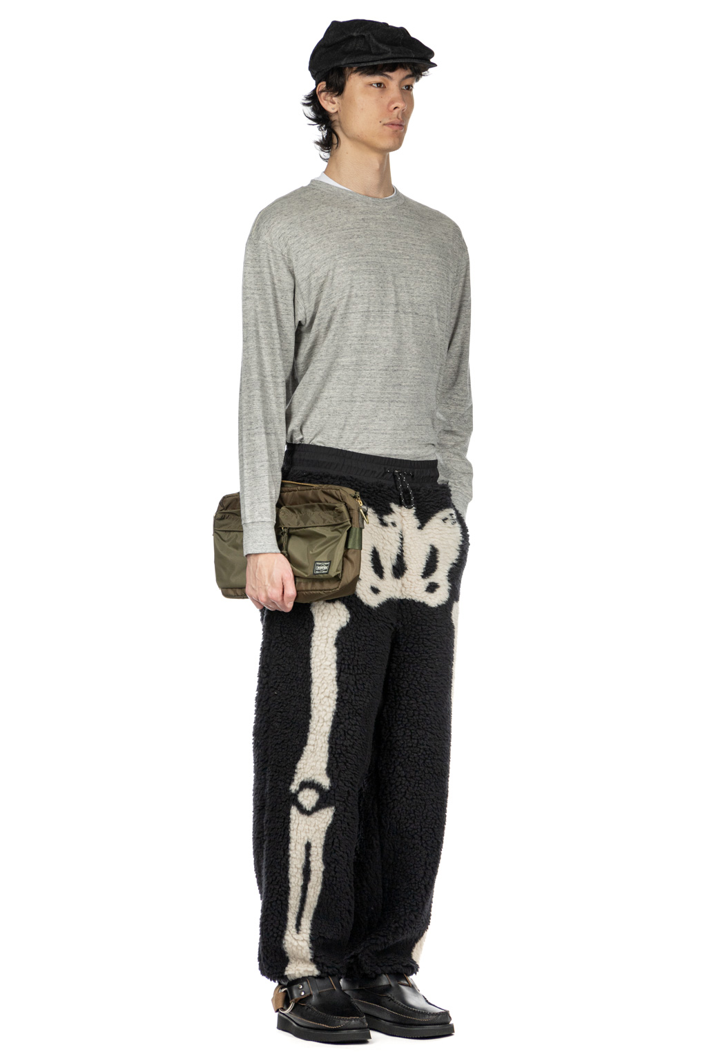 Kapital - BONE Boa Fleece Easy Pants - Black