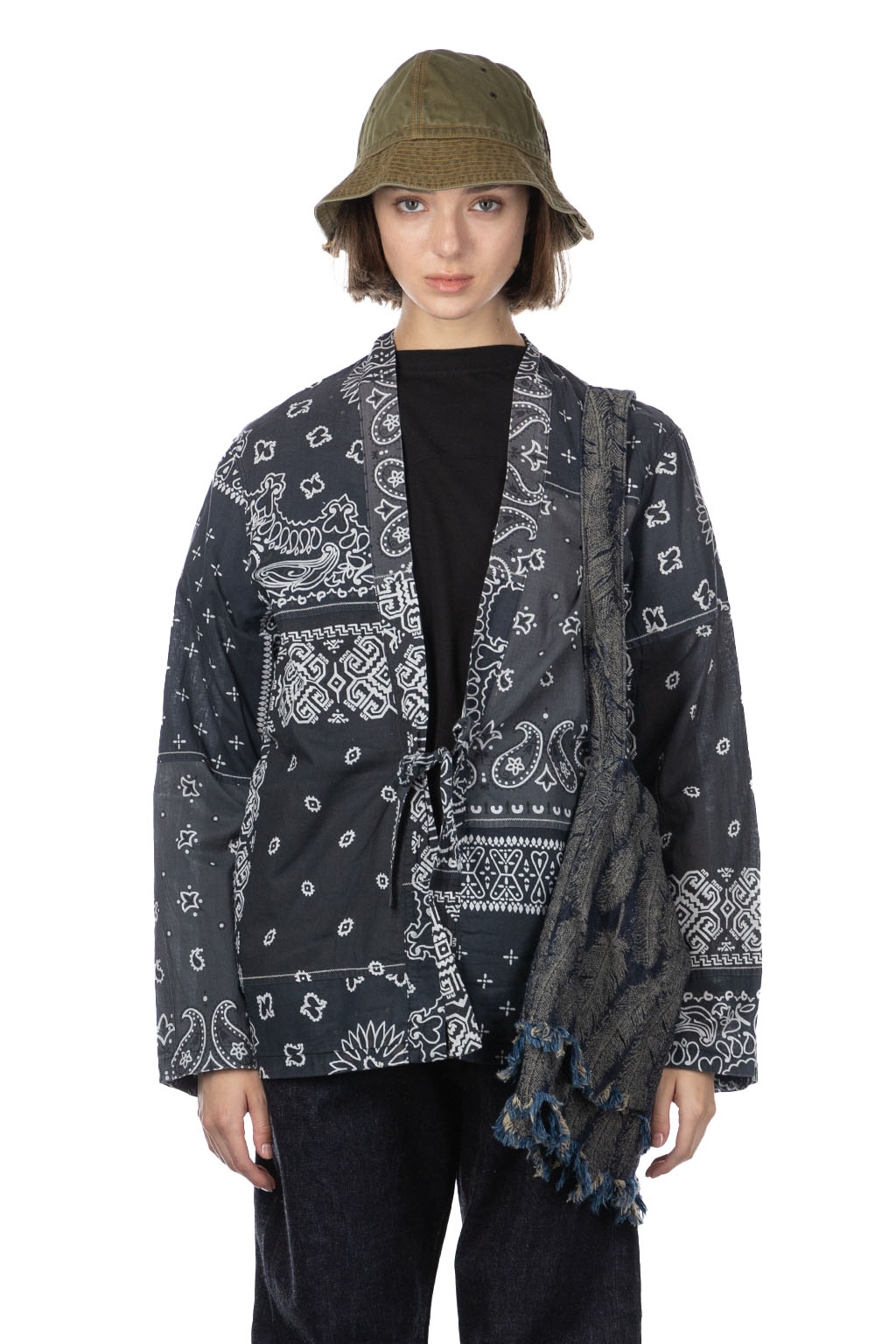 Kapital Bandana Patchwork KAKASHI Shirt - Black