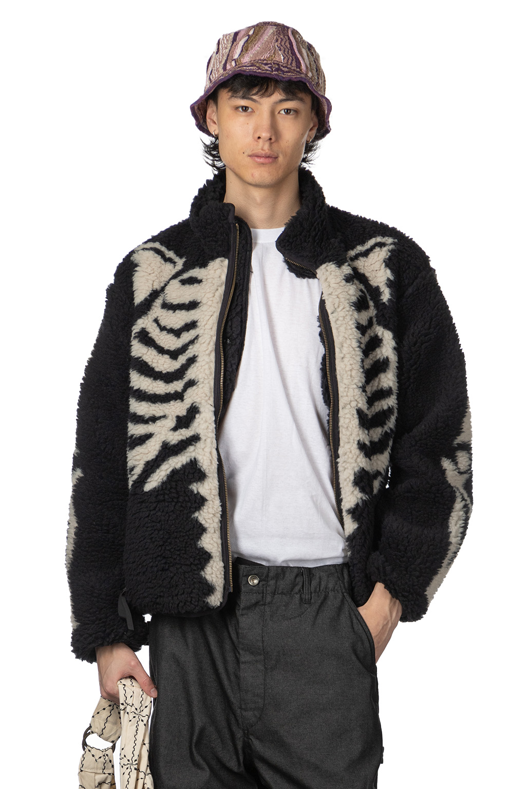 Kapital - Bone Boa Fleece Reversible Blouson