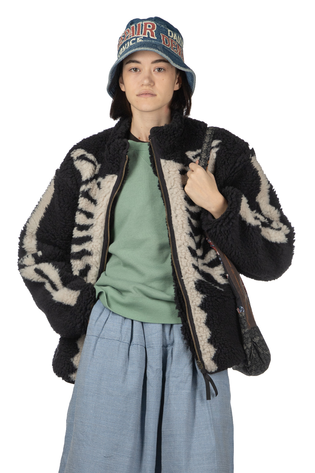 Kapital - Bone Boa Fleece Reversible Blouson