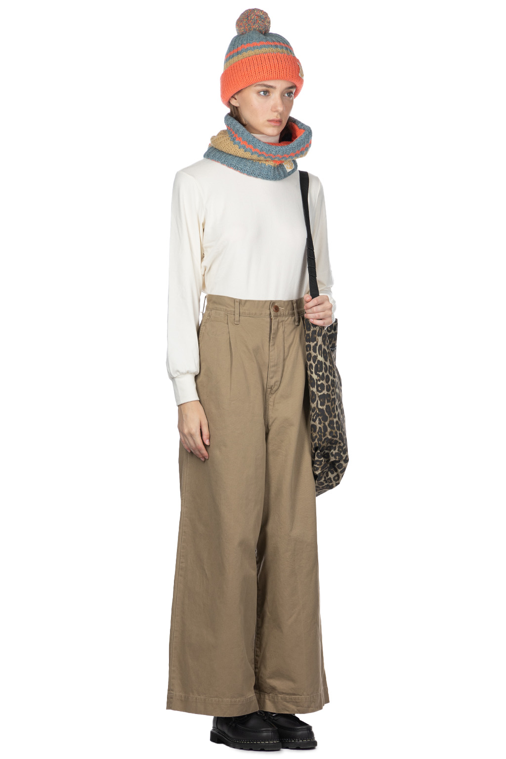 Kapital - Chino High Waisted NIME Pants-Beige