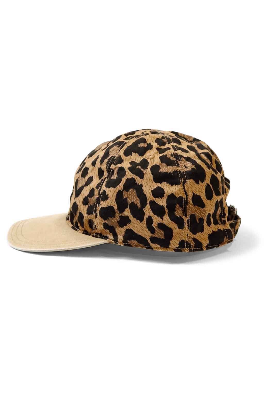 Kapital - Cotton Herringbone Leopard Baseball Cap - Brown