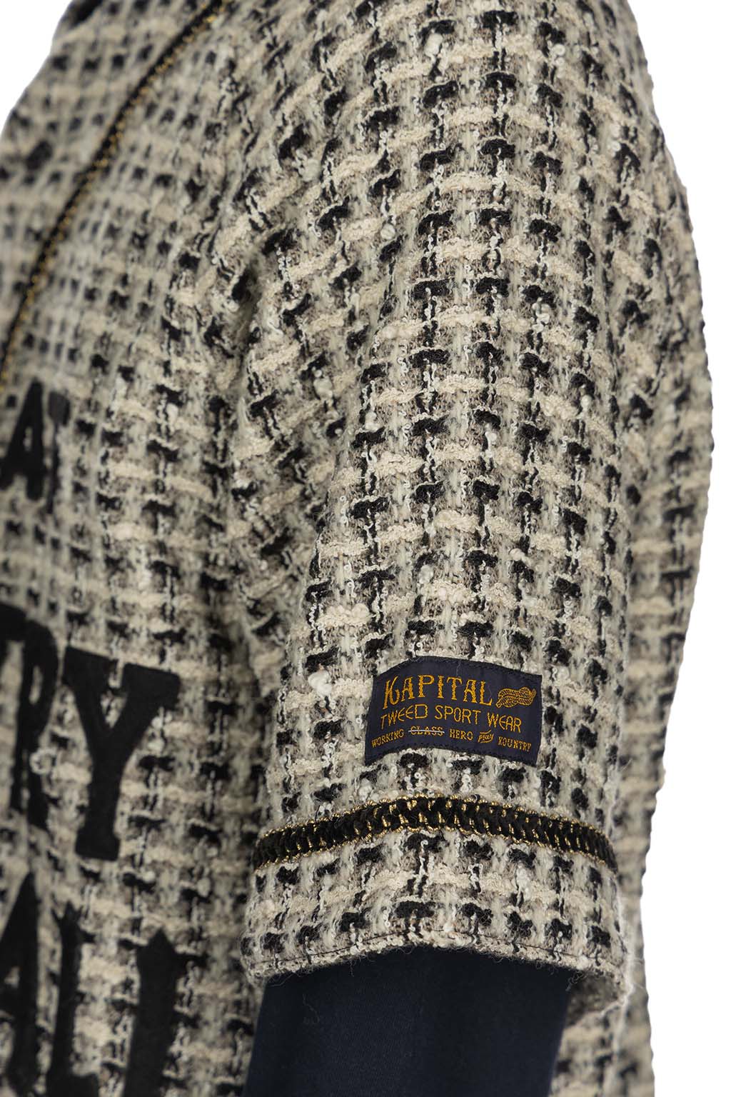 Kapital - Fancy Tweed GREAT KOUNTRY Baseball Shirt - White