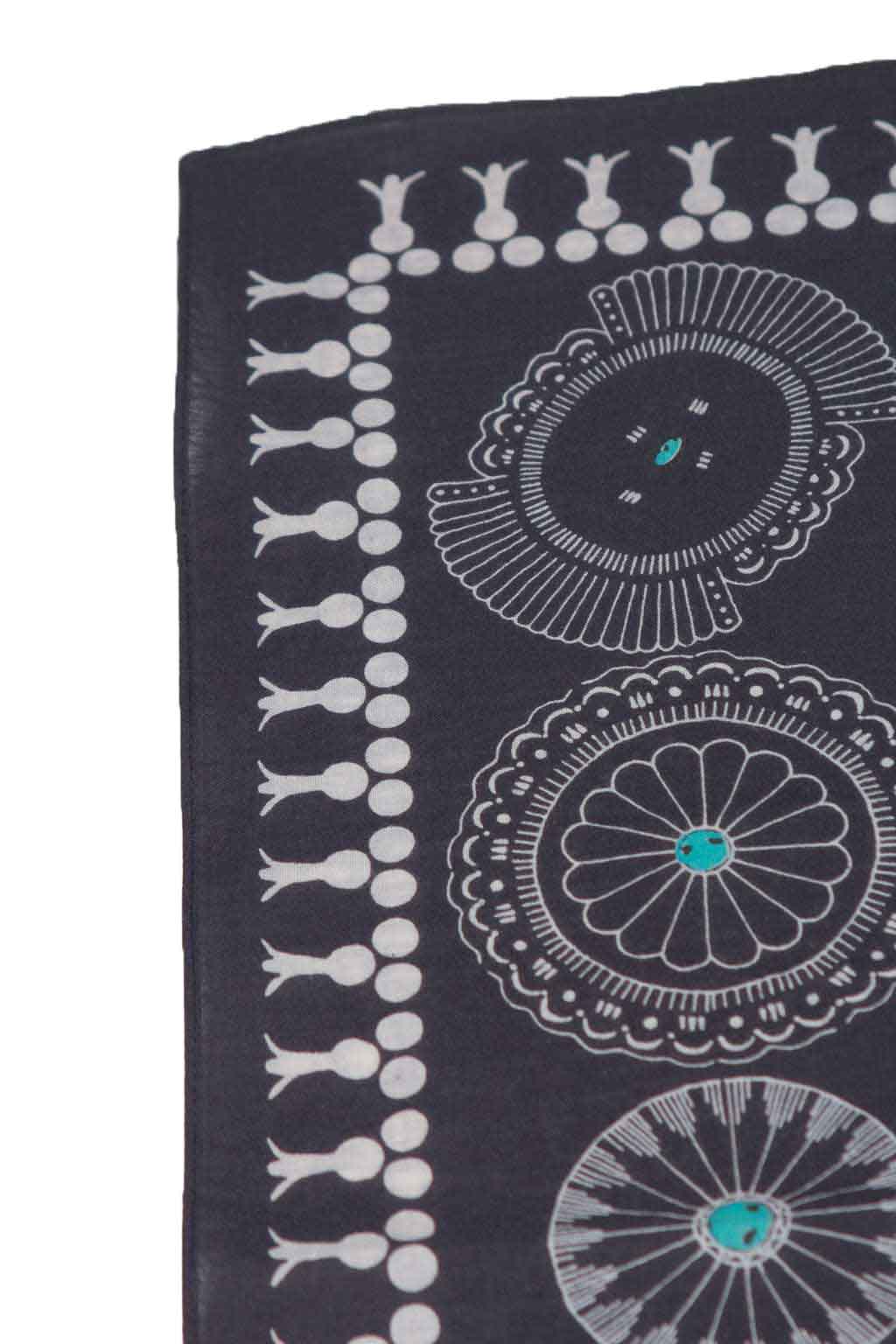 Kapital Fastcolor Selvedge Bandana - Concho - Black