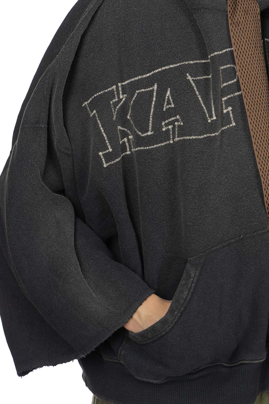 Kapital - Fleece Knit DEVIL Hoodie (KAPITAL Embroidery) - Black