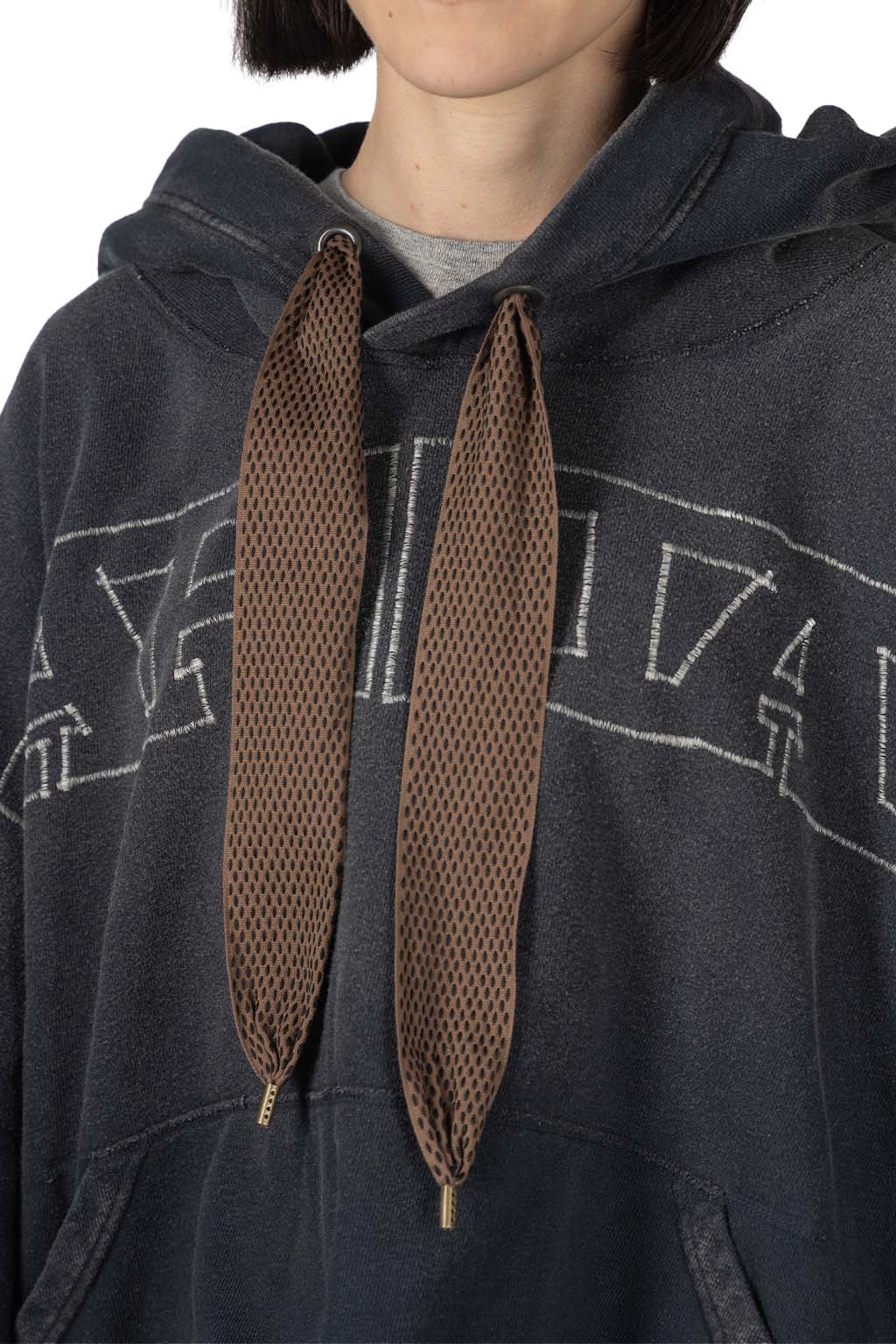 Kapital - Fleece Knit DEVIL Hoodie (KAPITAL Embroidery) - Black