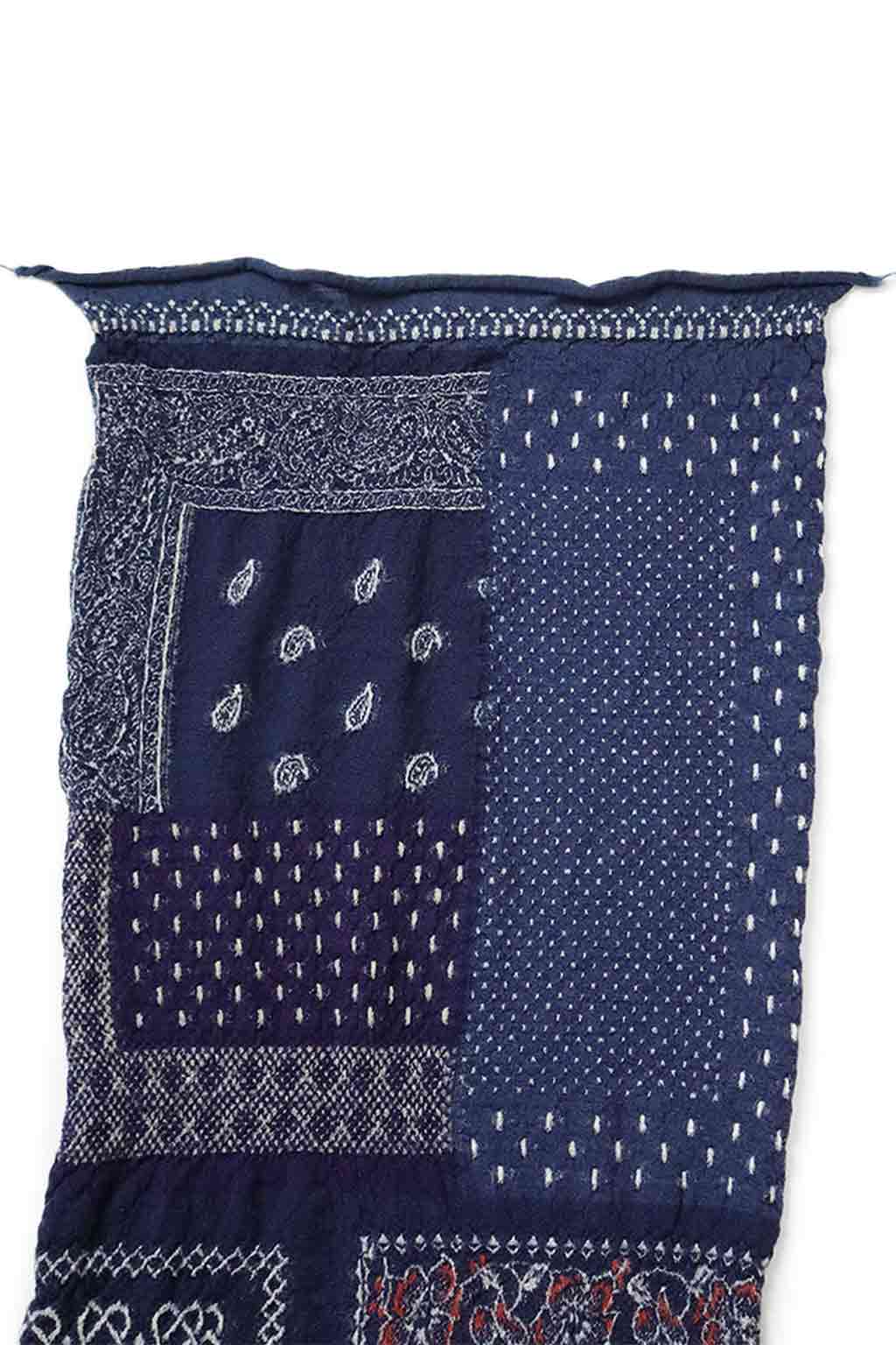 Kapital - Fulling Wool HAPPY Scarf Bandana Patchwork - 3 Colors