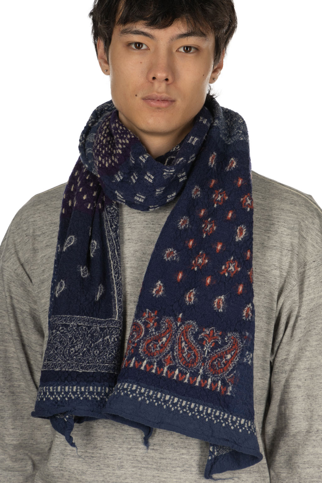 Kapital - Fulling Wool HAPPY Scarf Bandana Patchwork - 3 Colors