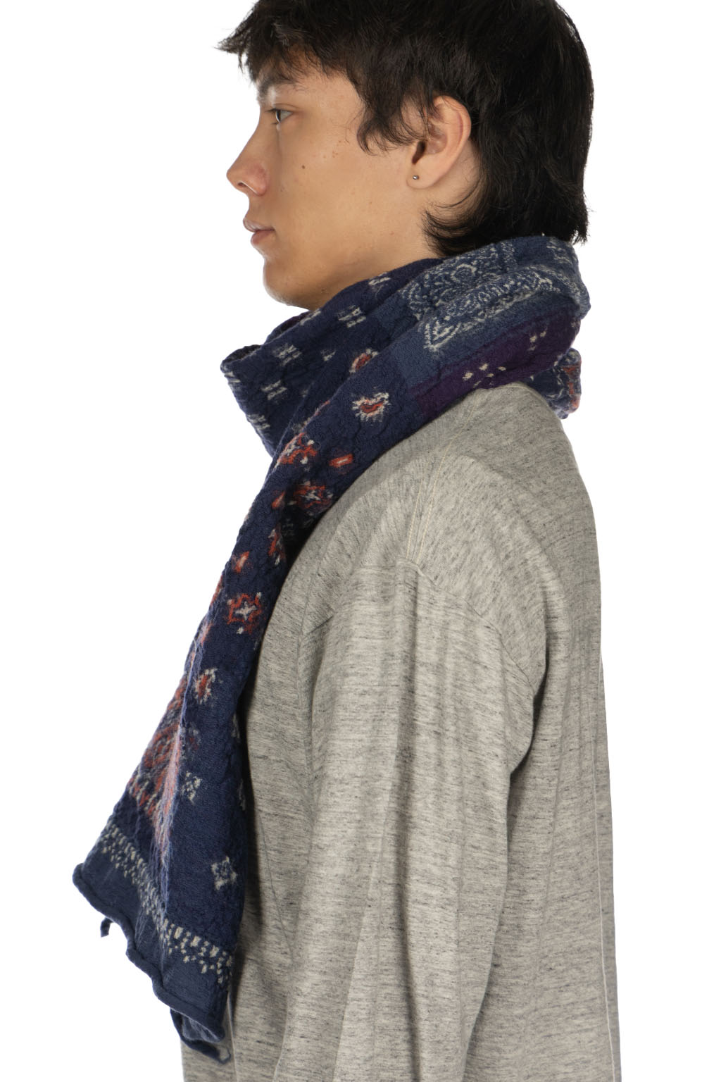 Kapital - Fulling Wool HAPPY Scarf Bandana Patchwork - 3 Colors