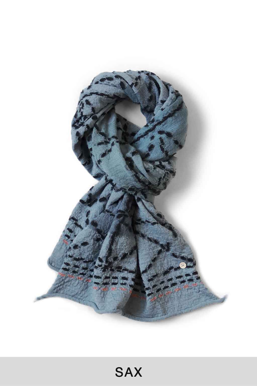 Kapital - Fulling Wool Happy Scarf Sashiko - 3 Color Choices