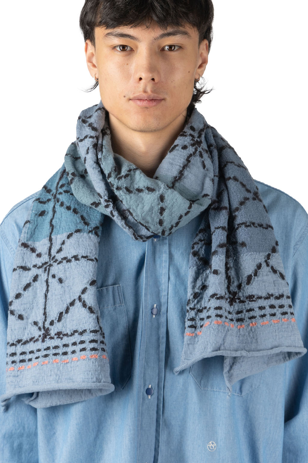 Kapital - Fulling Wool Happy Scarf Sashiko - 3 Color Choices