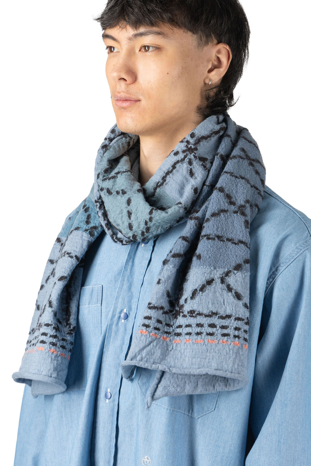 Kapital - Fulling Wool Happy Scarf Sashiko - 3 Color Choices