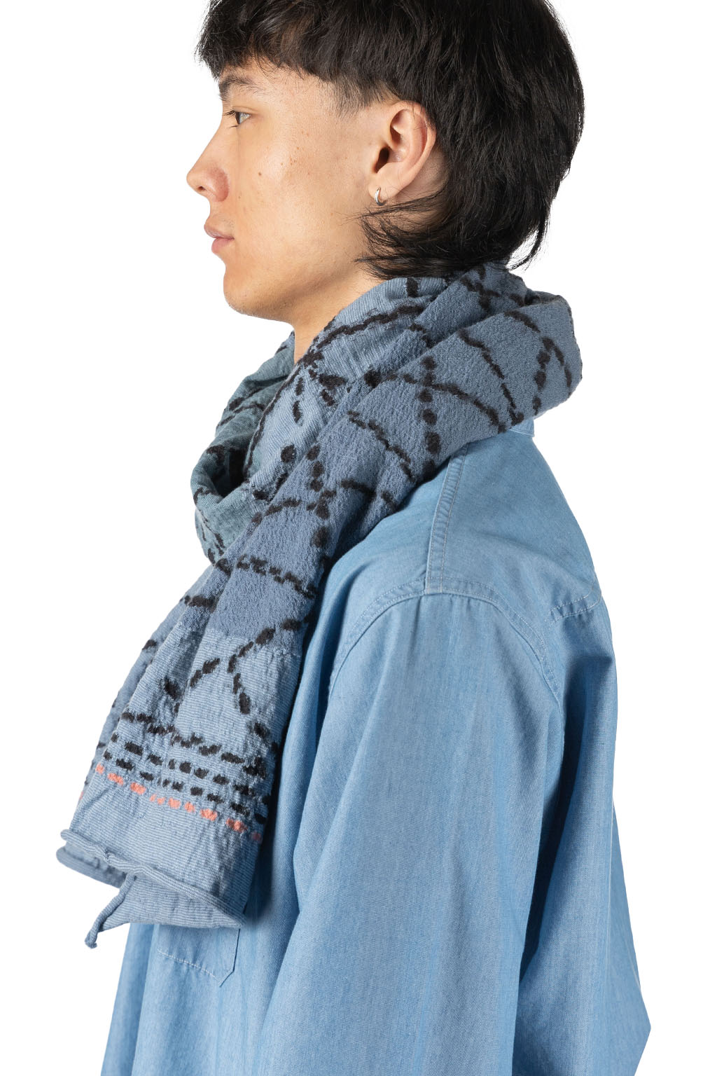 Kapital - Fulling Wool Happy Scarf Sashiko - 3 Color Choices