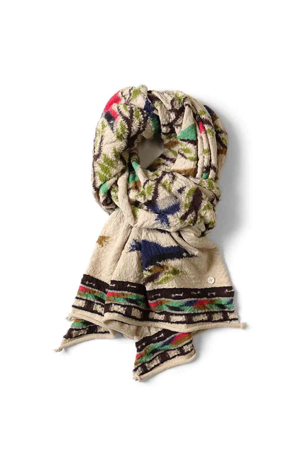 Kapital Fulling Wool Scarf BIRD TREE - 2 Colors