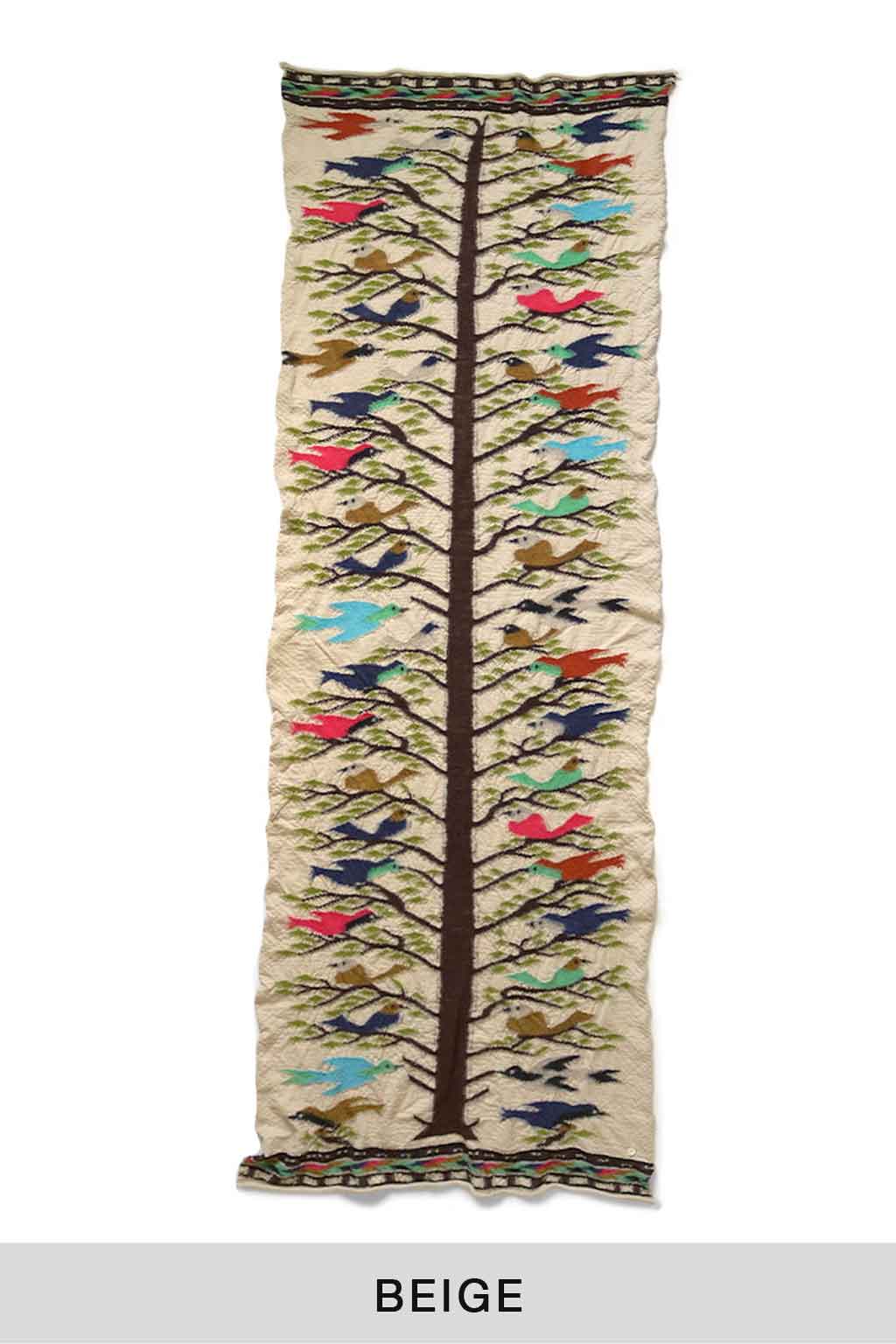 Kapital Fulling Wool Scarf BIRD TREE - 2 Colors