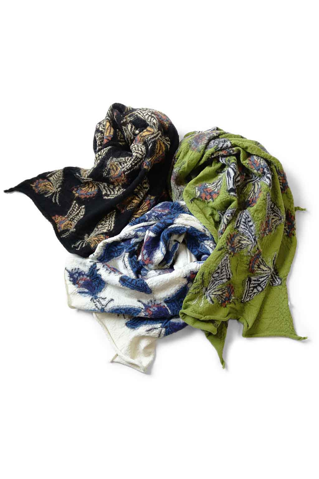 Kapital - Fulling Wool Scarf BUTTERFLY - 3 Colors