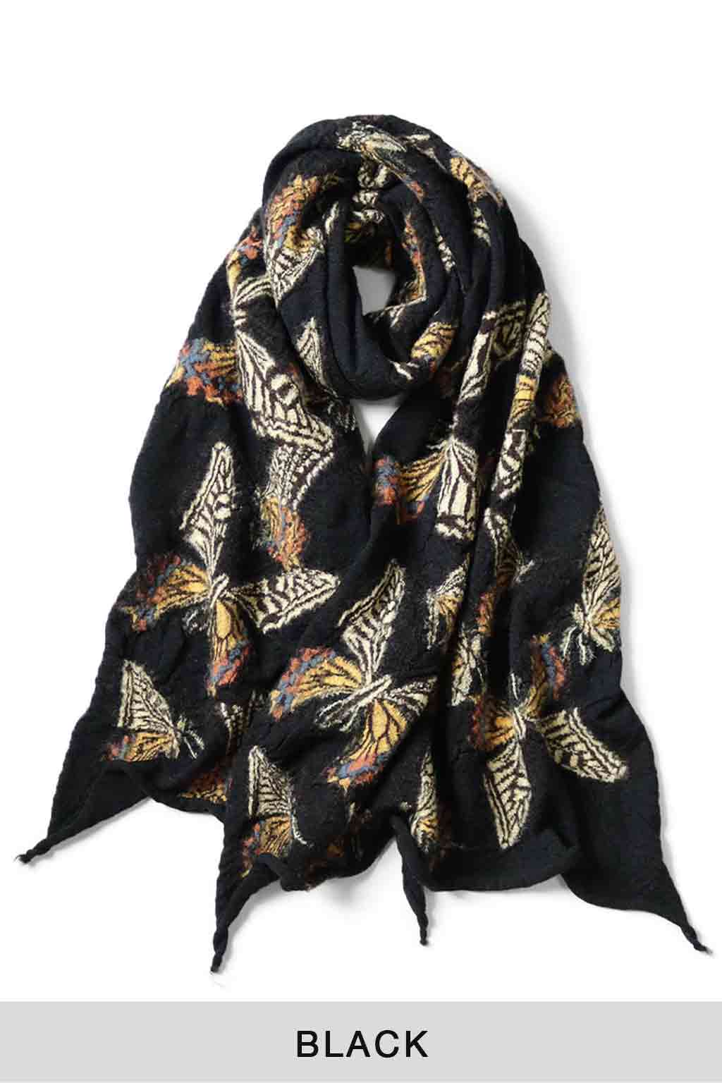 Kapital - Fulling Wool Scarf BUTTERFLY - 3 Colors