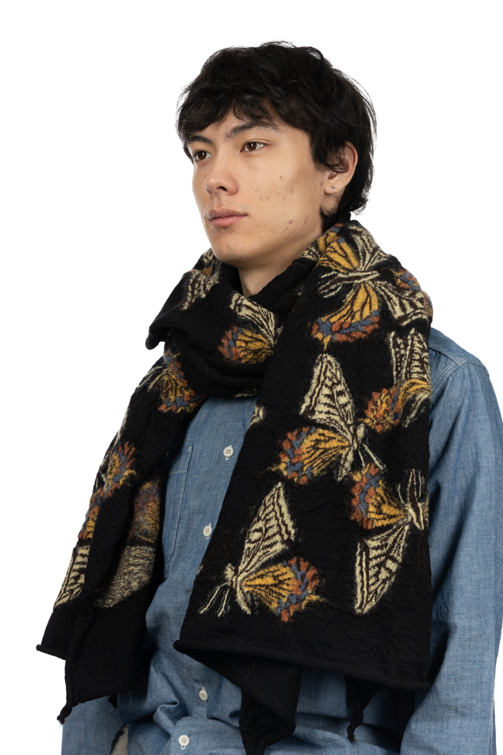 Kapital - Fulling Wool Scarf BUTTERFLY - 3 Colors