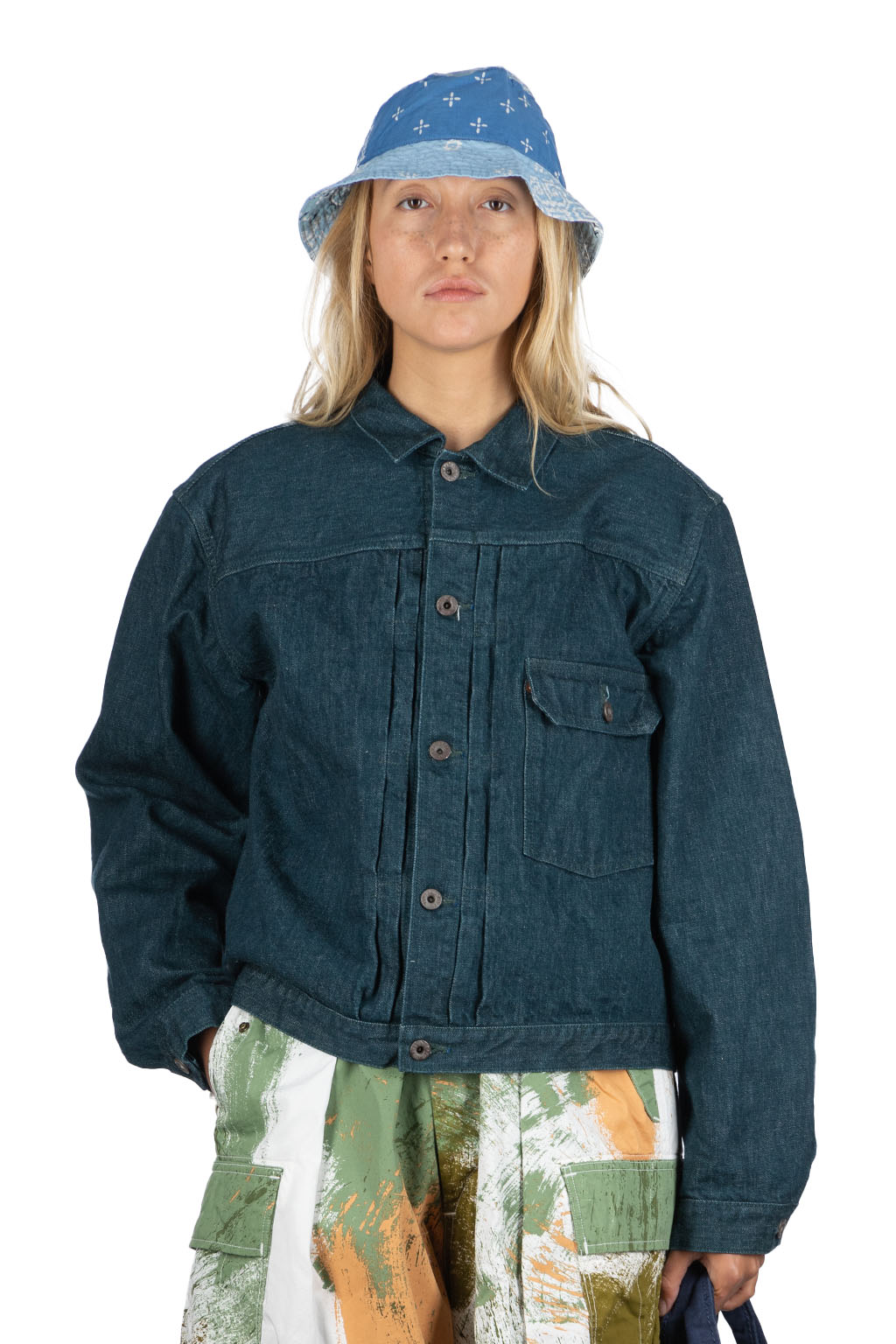 Kapital | No.4 Plant Dyed Denim 1st Jacket | Women | Blue Button Shop