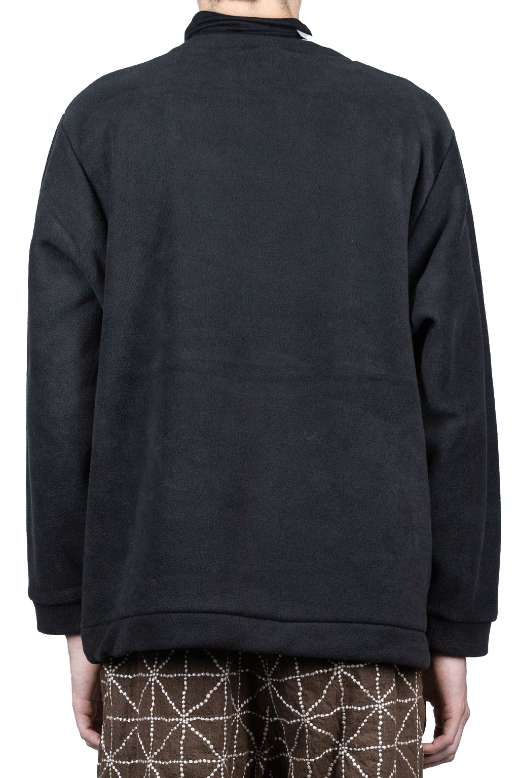 Kapital Reverse Fleece BIG Crew Sweater - Black