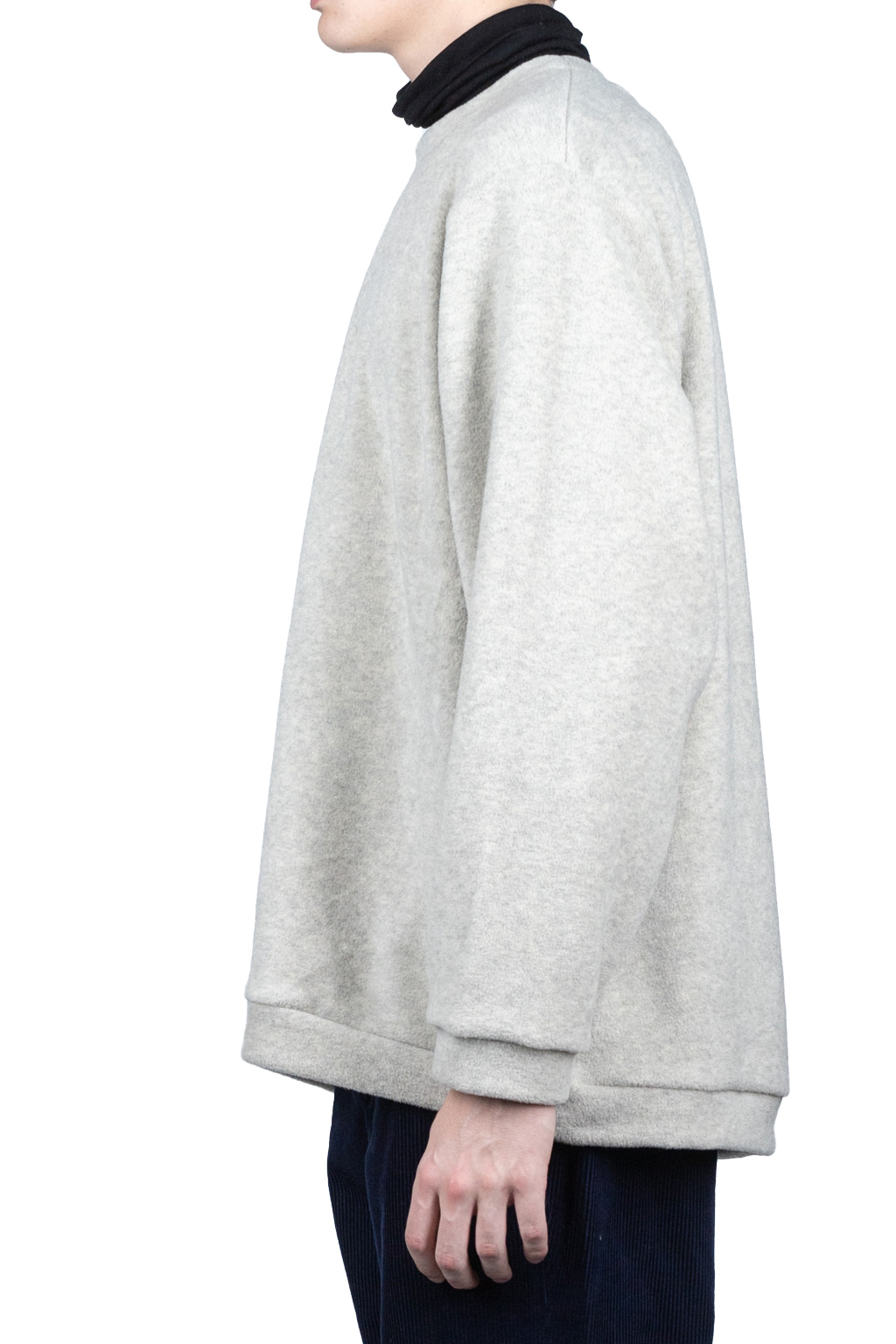 Kapital Reverse Fleece BIG Crew Sweater - Natural