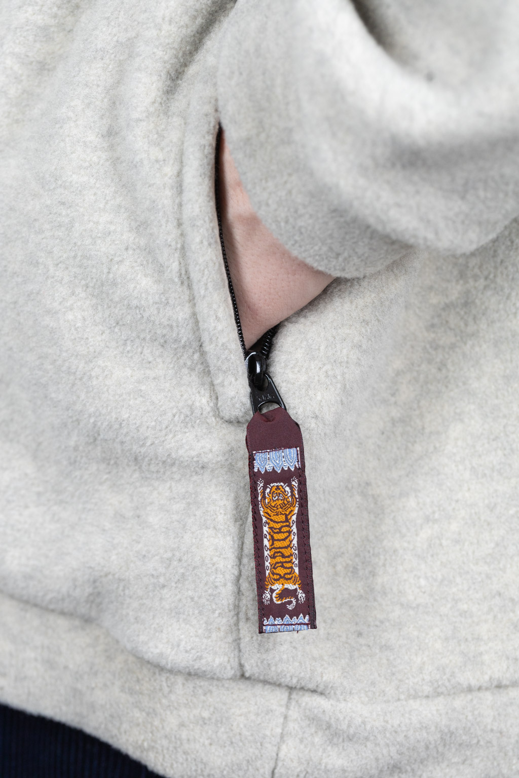 Kapital Reverse Fleece BIG Crew Sweater - Natural