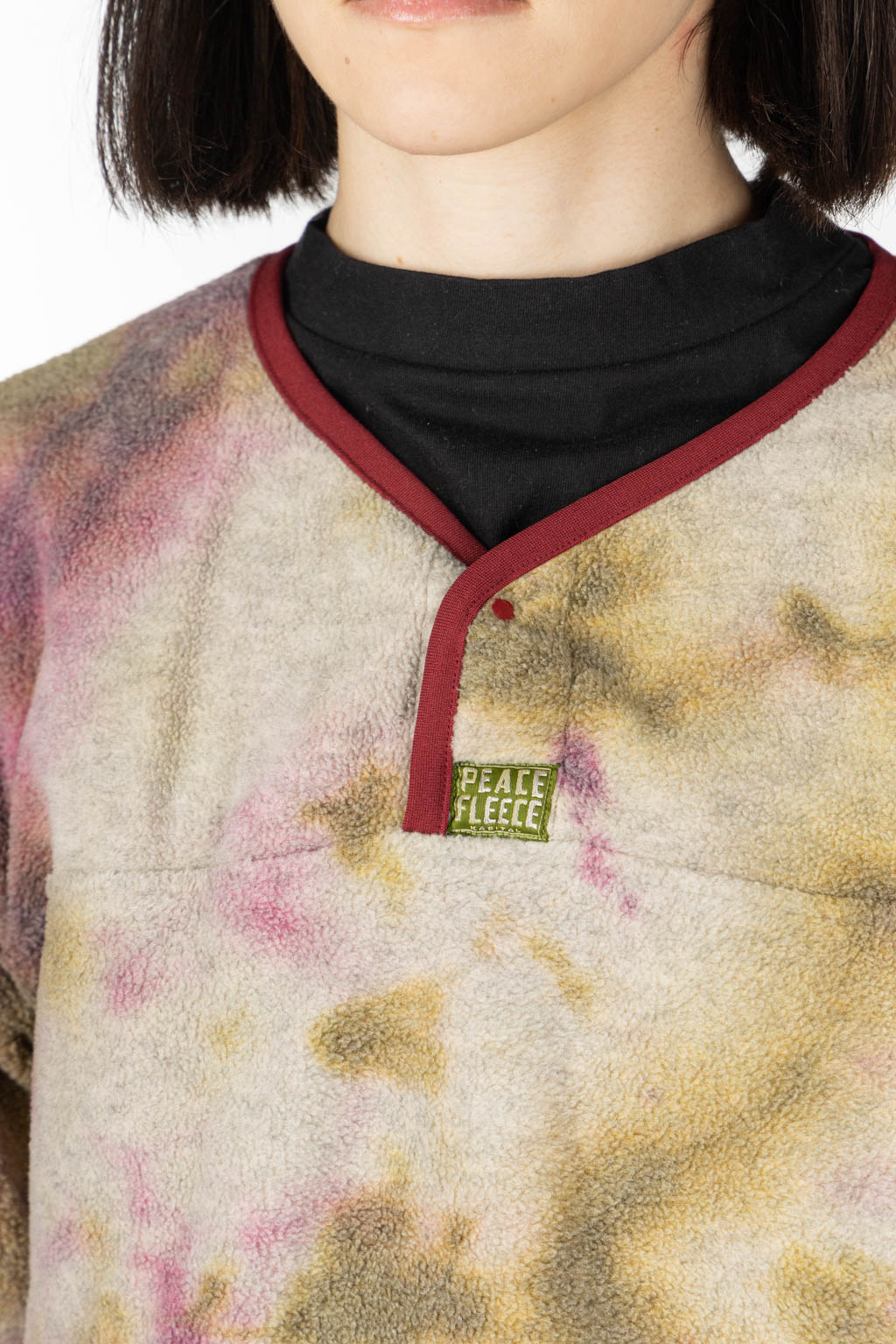 Kapital Reverse Fleece Tie Dye Packed T (ASHBURY DYED) - Khaki