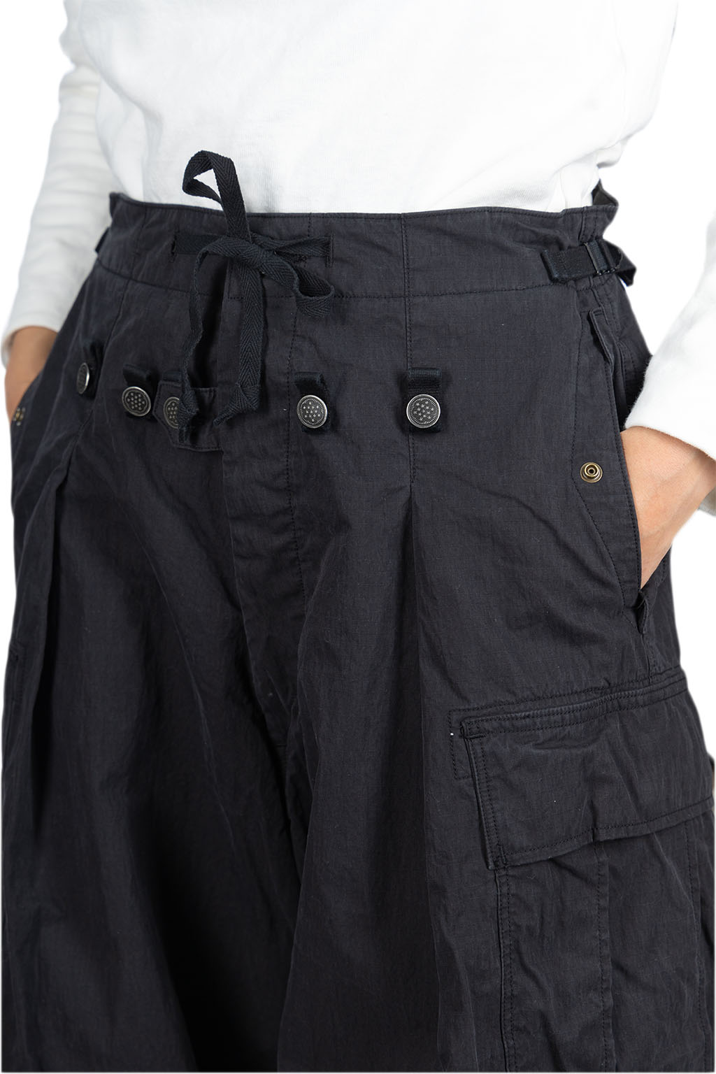 Kapital - Rip Stop JUMBO Cargo Pants - Black