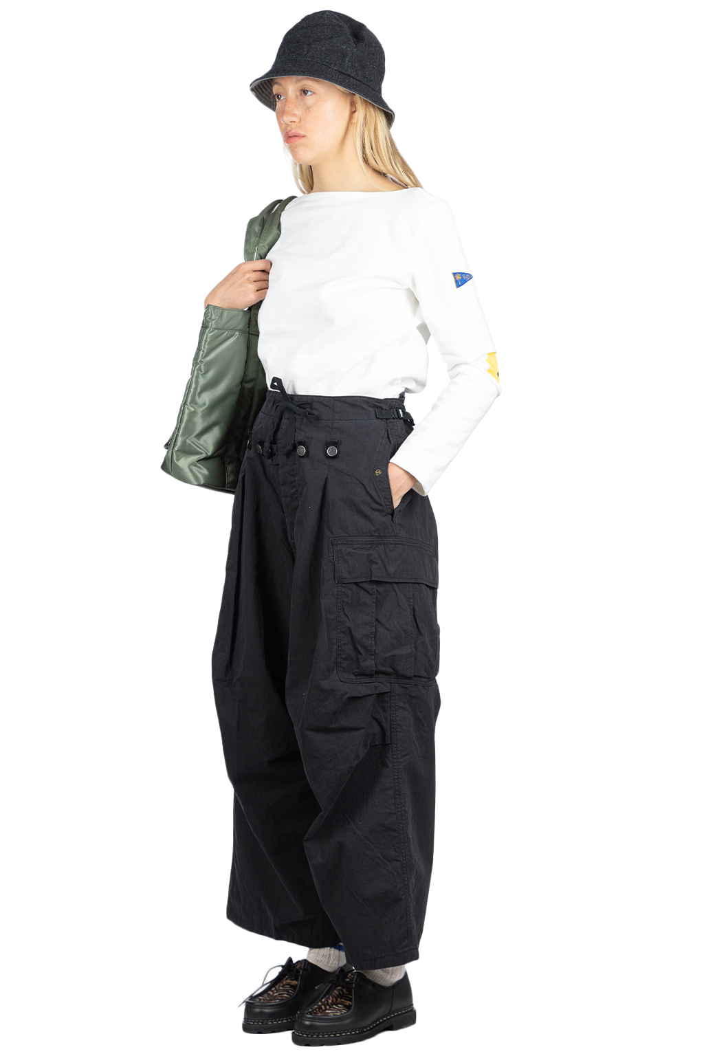 Kapital - Rip Stop JUMBO Cargo Pants - Black