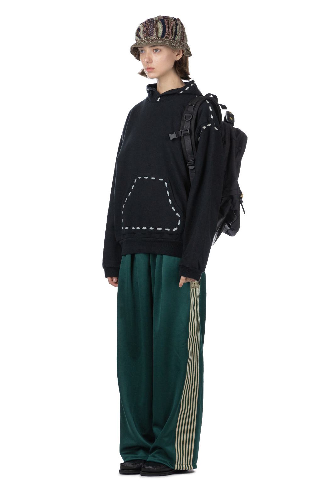 Kapital - SWT Knit MARIONETTE Hoodie - Black